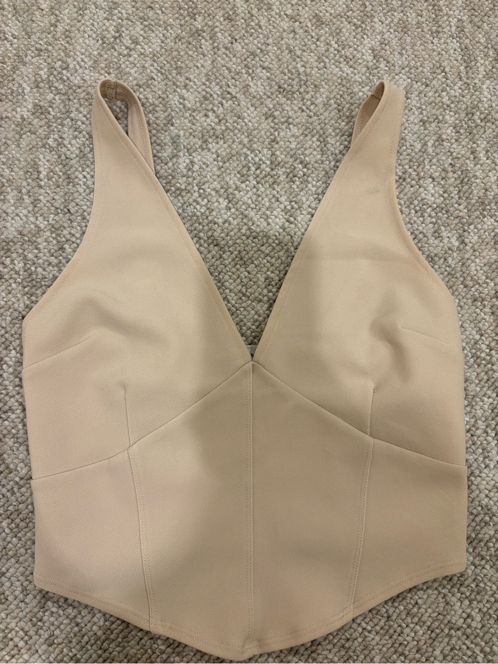 Abercrombie & Fitch Beige/Nude Bra-Style Crop Top